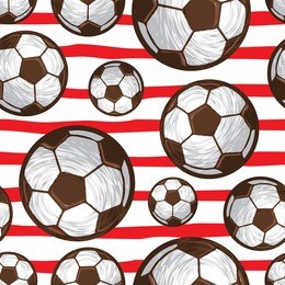 football and soccer seamless pattern