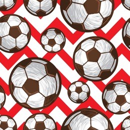 football and soccer seamless pattern