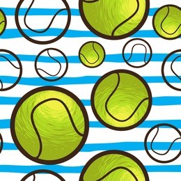 tennis ball seamless pattern