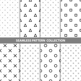 vector abstract geometric seamless pattern design collection decoration web