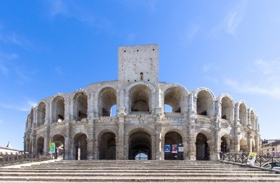 roman amphitheatre (roman arena) in arles, france