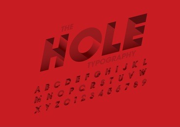 vector of modern abstract font and alphabet