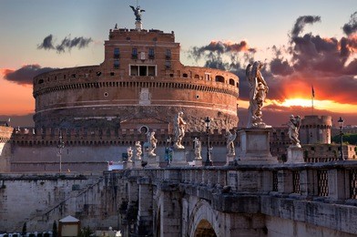 the mausoleum of the rising sun (castel sant'angelo)