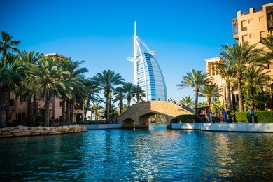 traditional bridge at dubai's old town souk