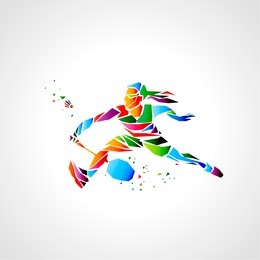 girl badminton player abstract vector eps illustration