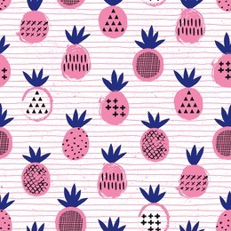 pineapple seamless pattern. kid design. vector illustration.