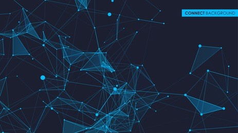 connection blue science background 