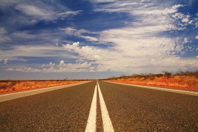 australian endless outback road