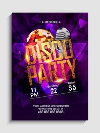 disco party flyer or banner design.