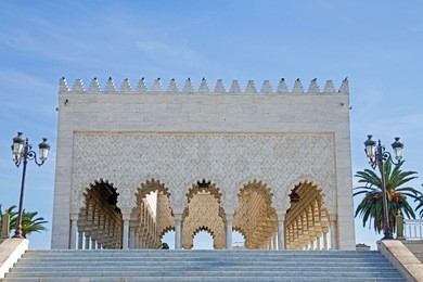 mausoleum of mohammed v in rabat, morocco