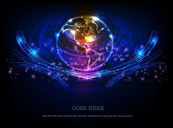 background with globe (neon collection)