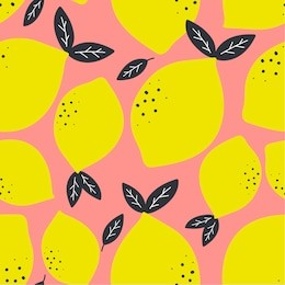 fresh lemons background. hand drawn overlapping backdrop. colorful wallpaper vector. seamless pattern with citrus fruits collection. decorative illustration, good for printing