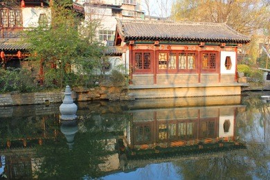 spouting spring, a famous spring in jinan city, shandong province