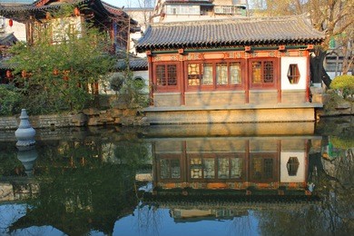 spouting spring, a famous spring in jinan city, shandong province