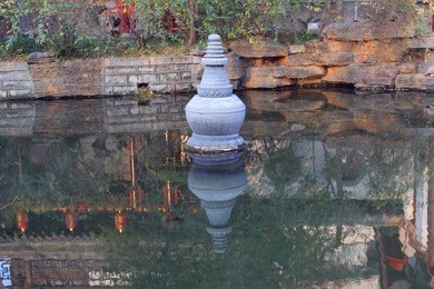 spouting spring, a famous spring in jinan city, shandong province