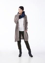 japanese woman in winter clothes