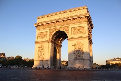 arc de triomphe early on an october morning.