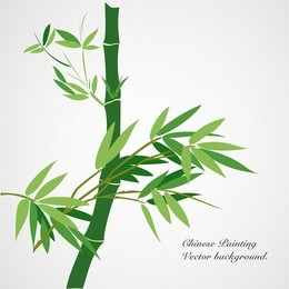 bamboo - chinese painting vector background.