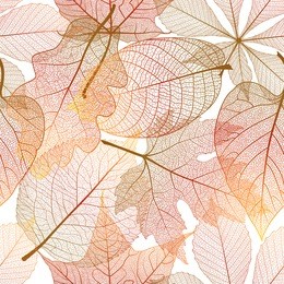 seamless pattern with autumn leaves.vector illustration.