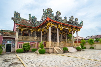 khoo kongsi clanhouse in penang, malaysia.