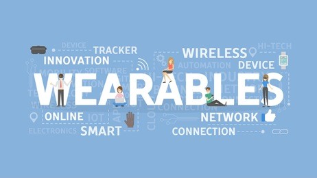 wearables concept illustration. idea of wireless, network and devices.