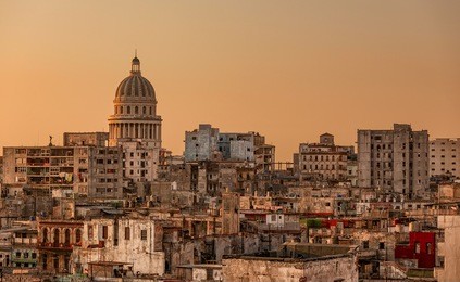 cuba. night havana, the city of havana at night, havana night reflection, cuba, old havana