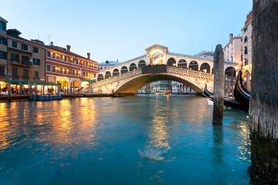 venice, view from rialto bridge. italy.