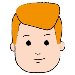 young man head avatar character