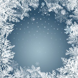 2018 new year on ice frosted background. global colors. one editable gradient is used for easy recolor