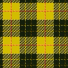 scottish plaid, macleod tartan seamless pattern, three black stripes over the yellow field