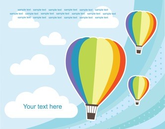 abstract background with air balloon. vector illustration