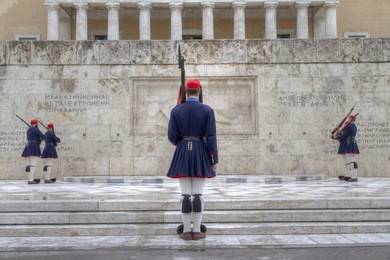 tomb of the unknown soldier,syntagma,athens,greece