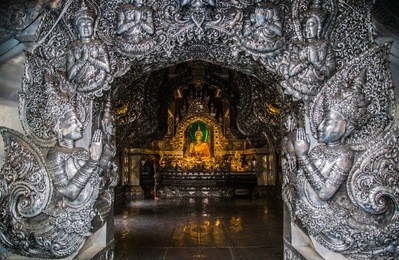 silver temple in chiang mai, thailand.