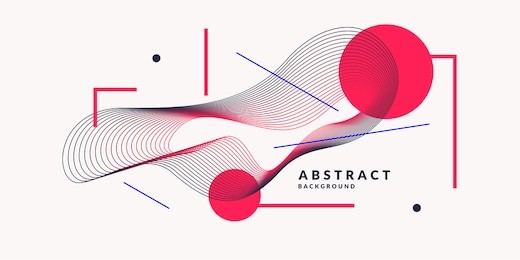 abstract background with dynamic linear waves. vector illustration in flat minimalistic style