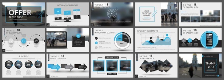 abstract white, blue, slides. brochure cover design. fancy info banner frame. creative set of infographic elements. urban. title sheet model set. modern vector.  presentation templates, corporate.