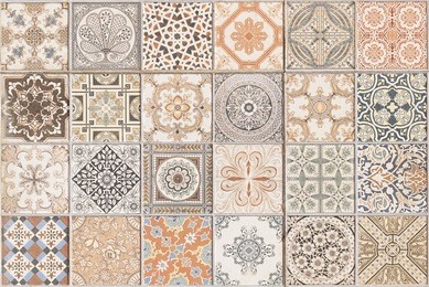 ceramic tile pattern elegant vintage and tuscany flowers. beautiful colored background for design and fashion with decorative elements. ornate floral decor for wallpaper. tuscany or italian style
