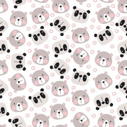 seamless pattern with cute bears