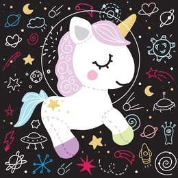 unicorn space black