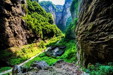 wulong karst geological park, chongqing wulong ancient natural bridge scenic area