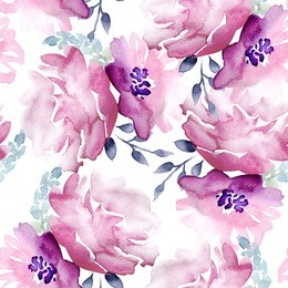 seamless watercolor floral pattern