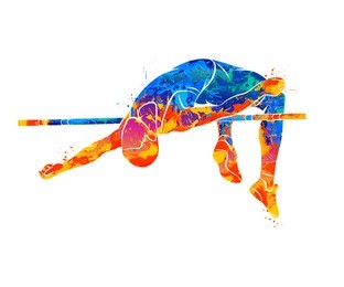 high jump abstract