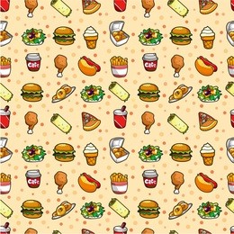 seamless fast food pattern