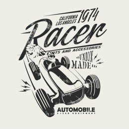 retro racing car silhouette sketch 