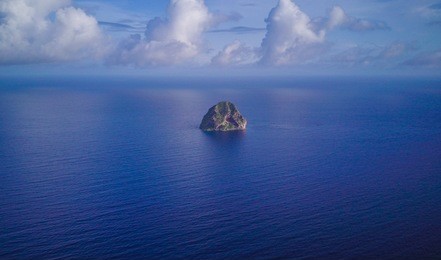 martinique island in the caribbean sea from above