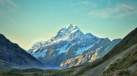 stunning mt cook view in new zealand
