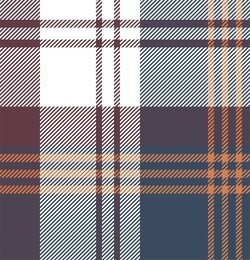 check fabric texture wine color, blue, orange and white