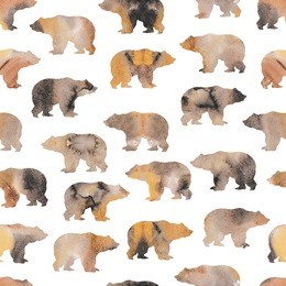 seamless pattern with bears.