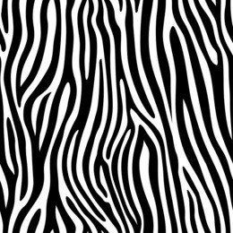 seamless zebra skin pattern. wallpaper with black stripes on white background. zebra stripes hunting camouflage. vector illustration. 