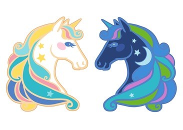 cute unicorns. vector illustration