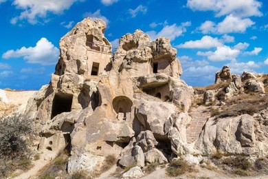 goreme - open air museum, cappadocia, turkey in a beautiful summer day
